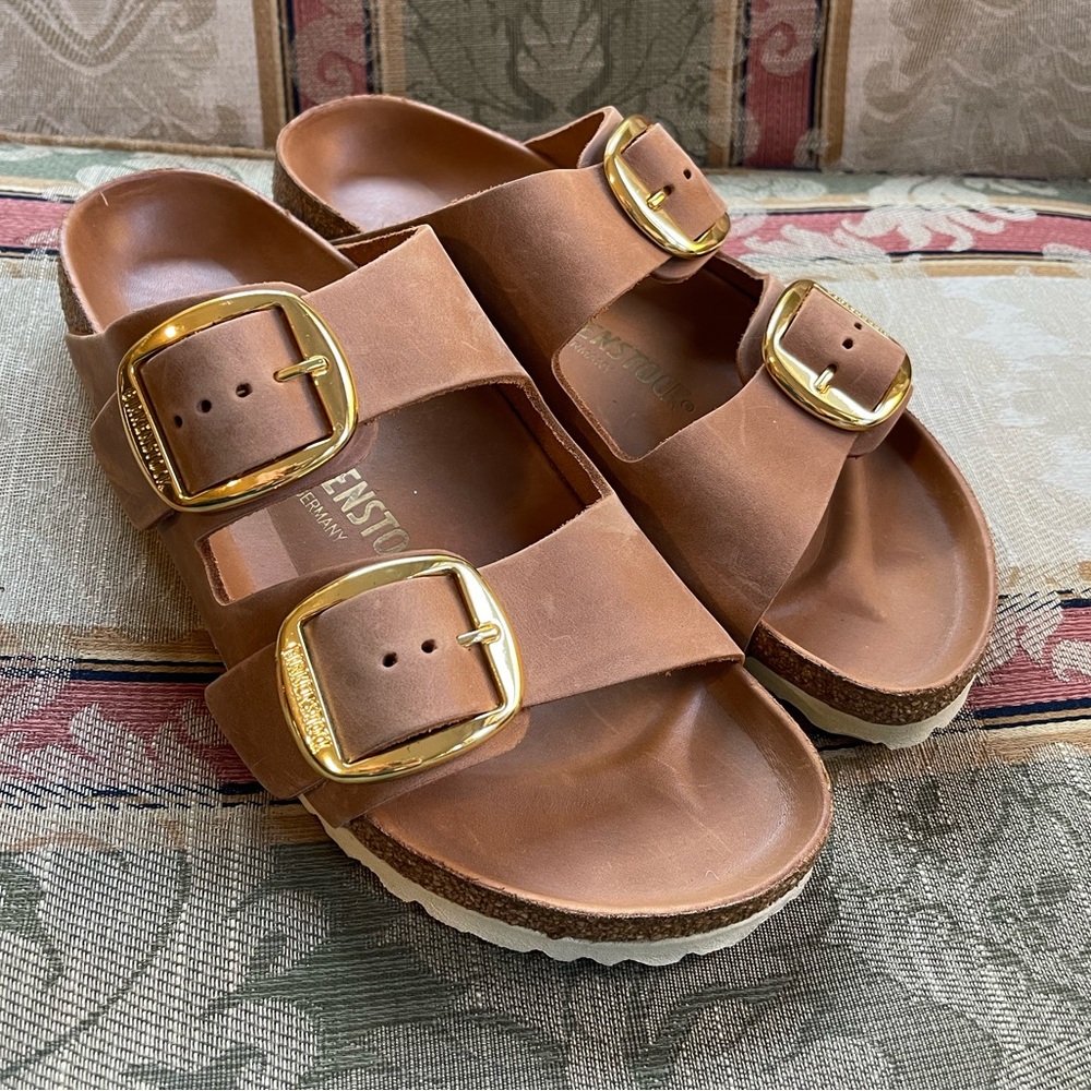 Birkenstock Arizona Cognac Color. Size 8-8.5 Women 
N17-11 - Picture 7 of 8